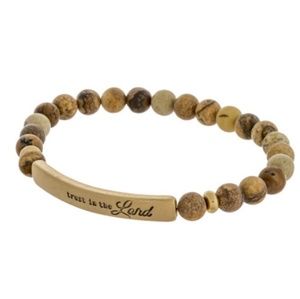 Wooden bead bracelet